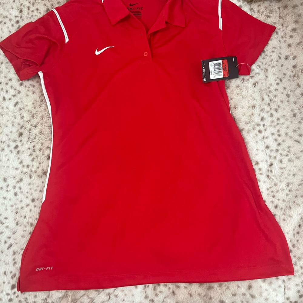 Nike Women's Red Button Down Shirt